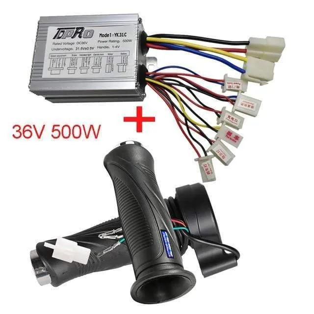 24V/36V/48V 350/500/800/1000W Motor Pinsel Controller Geschwindigkeit drossel Twist Grip Für Elektrische Fahrrad Roller ATV Buggy Bike