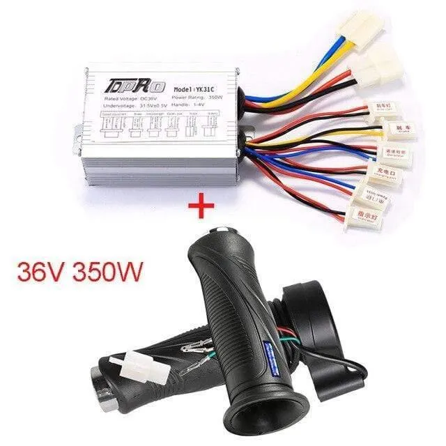 24V/36V/48V 350/500/800/1000W Motor Pinsel Controller Geschwindigkeit drossel Twist Grip Für Elektrische Fahrrad Roller ATV Buggy Bike