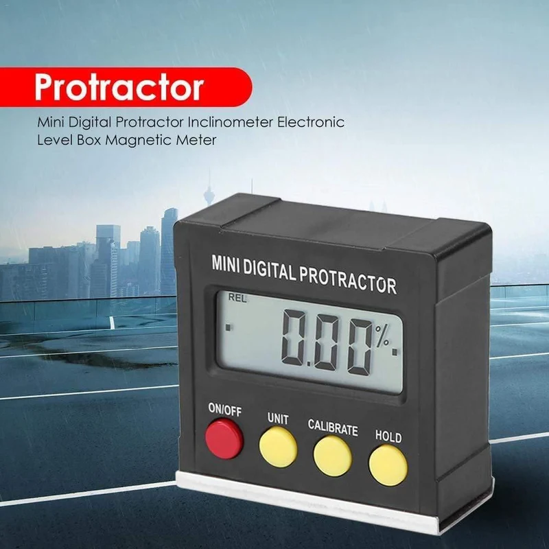 Horizontaler Winkelmesser Digitaler Winkelmesser Neigungsmesser Elektronische Nivellierbox Magnetfuß Messwerkzeuge