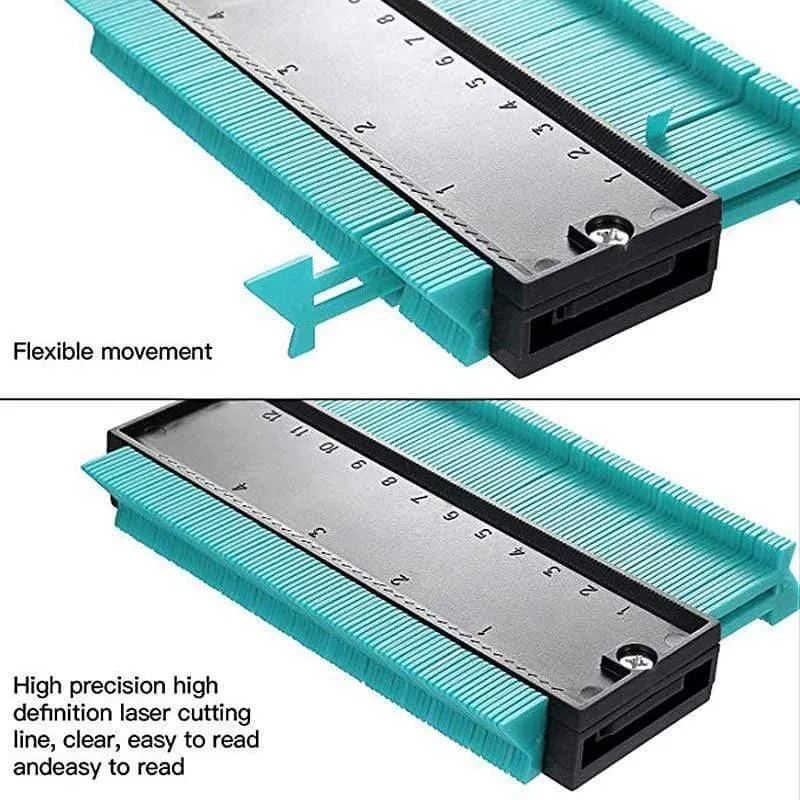 Kontur-Duplikationsmessgerät Carpenter Tool Messen des Lineals für strahlende Konturen Markieren von Fliesenschnitten Kacheln von Laminatwerkzeugen