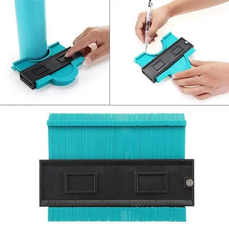 Kontur-Duplikationsmessgerät Carpenter Tool Messen des Lineals für strahlende Konturen Markieren von Fliesenschnitten Kacheln von Laminatwerkzeugen