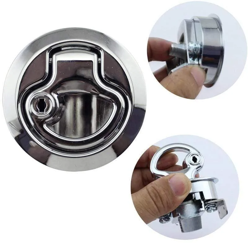 Unterputzluke aus Edelstahl, Unterputz-Pull-Verriegelung, Marine-Verriegelung mit Schlüssellift-Slam-Verriegelungs-Hardware für RV Yacht Boat Deck Hatch