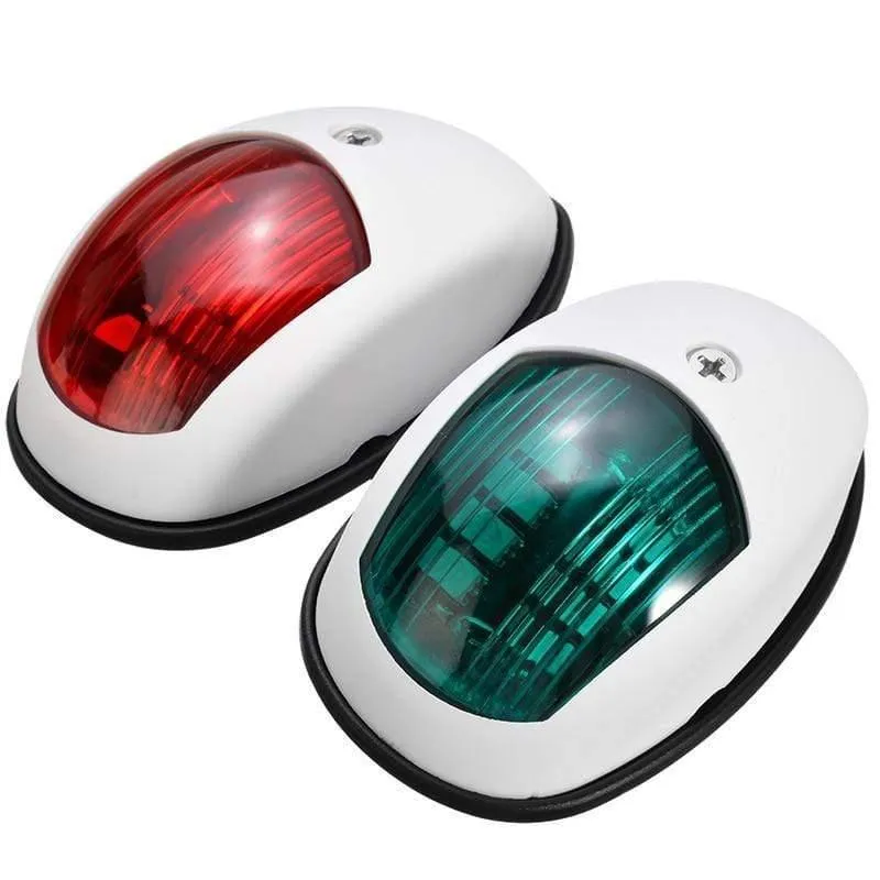 2pcs Universal Navigationslicht Lampe Für Marine Boot Yacht LED Birne Rot / Grün Gehäuse ABS Kunststoff Signal Licht 10V-30V