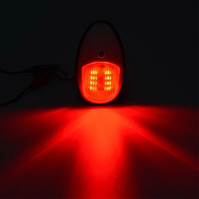 2pcs Universal Navigationslicht Lampe Für Marine Boot Yacht LED Birne Rot / Grün Gehäuse ABS Kunststoff Signal Licht 10V-30V