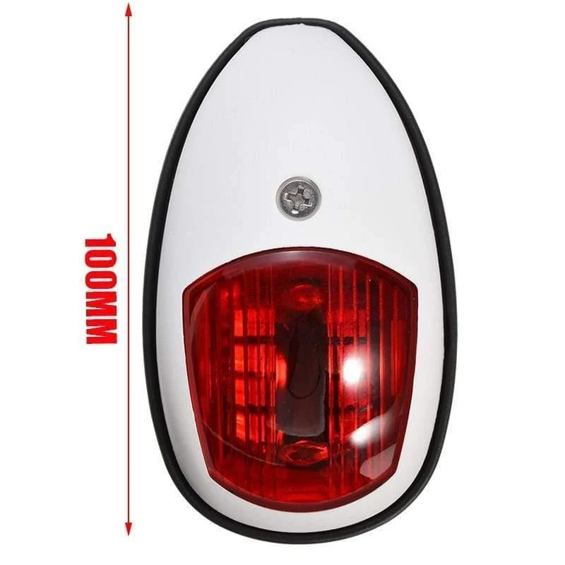 2pcs Universal Navigationslicht Lampe Für Marine Boot Yacht LED Birne Rot / Grün Gehäuse ABS Kunststoff Signal Licht 10V-30V