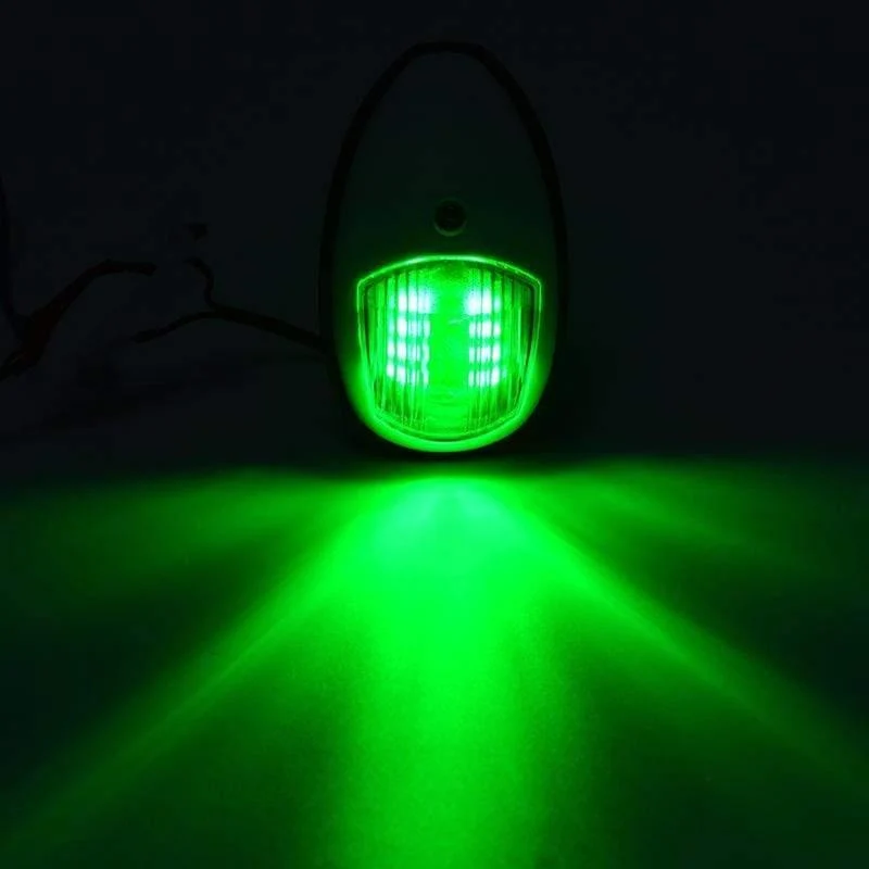 2pcs Universal Navigationslicht Lampe Für Marine Boot Yacht LED Birne Rot / Grün Gehäuse ABS Kunststoff Signal Licht 10V-30V