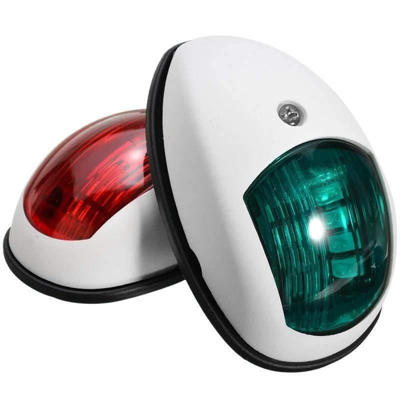 2pcs Universal Navigationslicht Lampe Für Marine Boot Yacht LED Birne Rot / Grün Gehäuse ABS Kunststoff Signal Licht 10V-30V