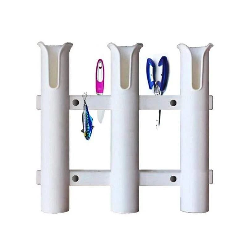 3 rohre Kunststoff Boot Stange Halter Für Boote Marine Yacht Angelrute Rack Buchse Angeln Box Zubehör
