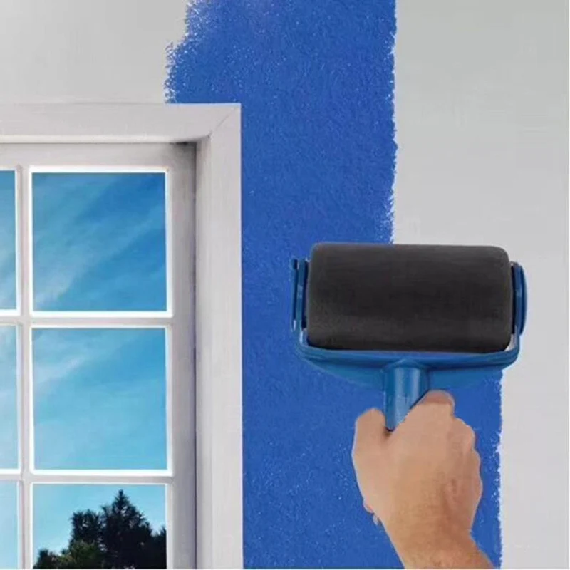 Professionelle dekorative Farbroller Edger Büro Zimmer Wandmalerei Design Paint Runner Pro Roller Pinsel Griff Werkzeug-Sets Haus