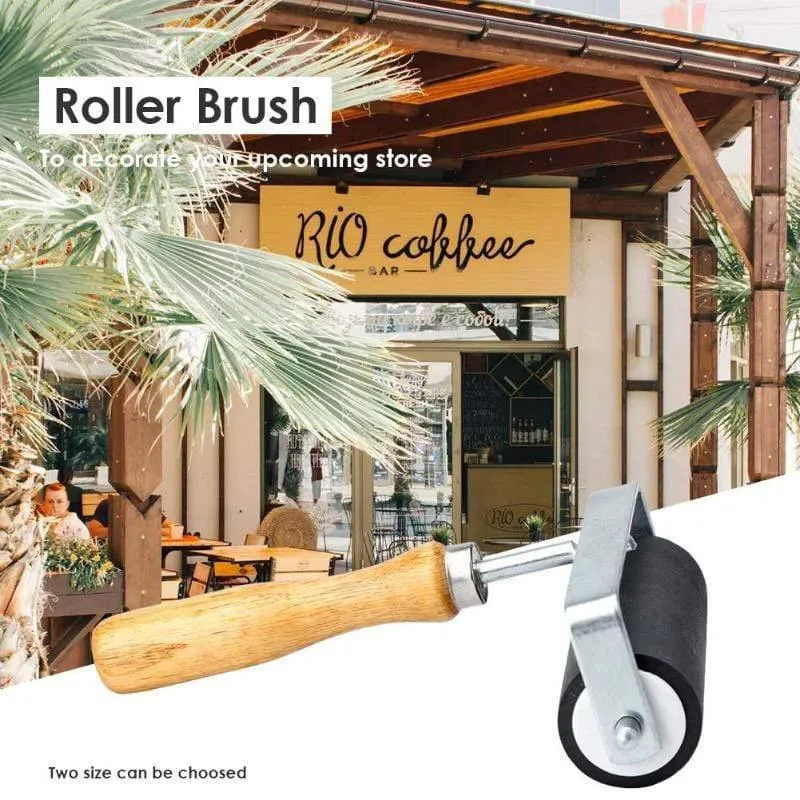 2 größe holzgriff gummi malerei roller pinsel wand dekorative farbe roller pinsel diamant malerei pinsel handwerk werkzeuge