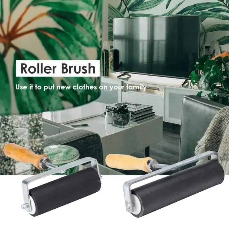 2 größe holzgriff gummi malerei roller pinsel wand dekorative farbe roller pinsel diamant malerei pinsel handwerk werkzeuge