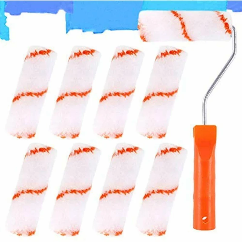 9 stücke multifunktions wand malen roller diy pinsel set roller pinsel griff werkzeug schaum pinsel home office zimmer werkzeug