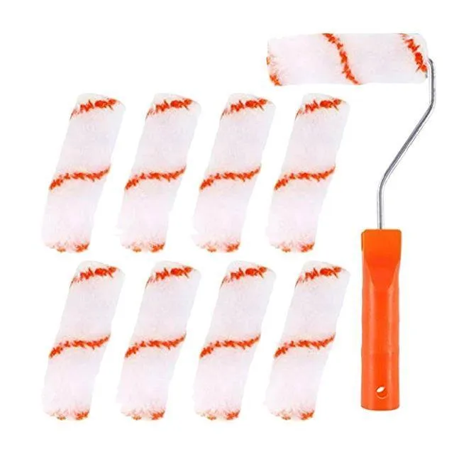 9 stücke multifunktions wand malen roller diy pinsel set roller pinsel griff werkzeug schaum pinsel home office zimmer werkzeug