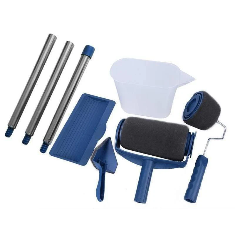 5/8-teiliges multifunktionales Farbroller-Pinsel-Eckpinsel-Set für die Wandmalerei, Heimwerkzeug, Farbroller-Pinsel-Set