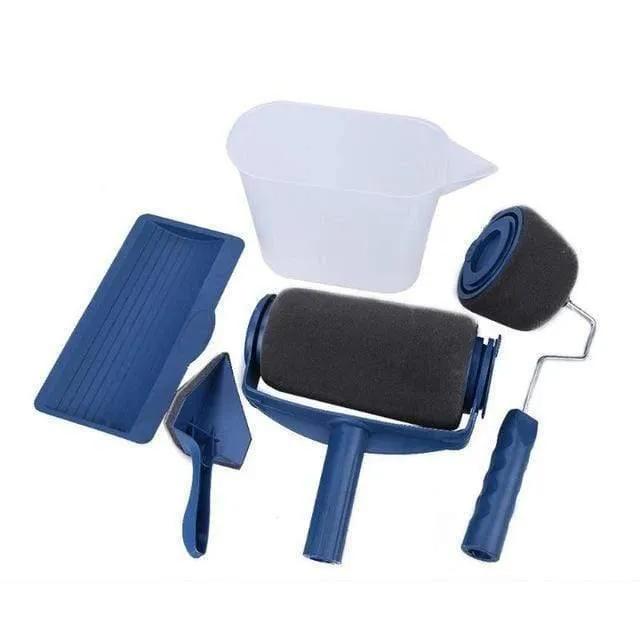 5/8-teiliges multifunktionales Farbroller-Pinsel-Eckpinsel-Set für die Wandmalerei, Heimwerkzeug, Farbroller-Pinsel-Set