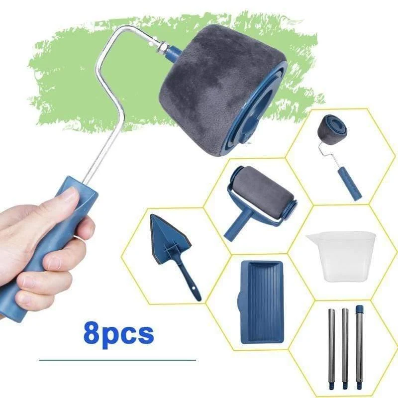 8 stücke Farbroller Multifunktionale Haushalt Verwenden Wand Dekorative Farbe Roller Pinsel Werkzeug Set Malerei Pinsel Sets