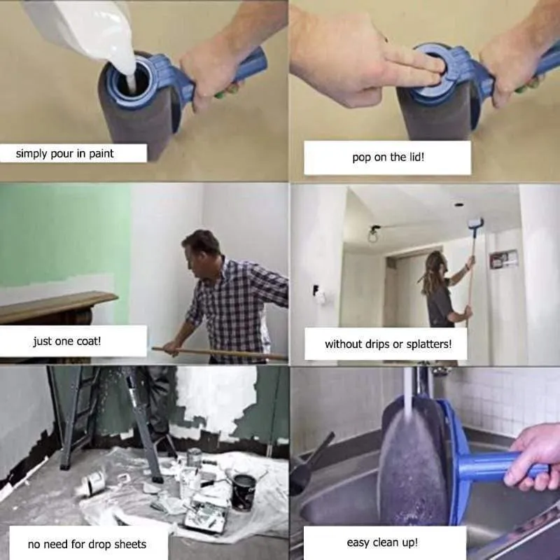 5 Teile/satz Multifunktionale Farbroller Haushalt Hause Renovierung Zimmer Wand Farbroller Pinsel DIY Werkzeuge Malerei Pinsel