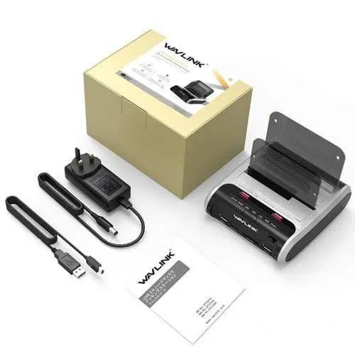 2.5 3.5 Zoll USB 3.0 zu SATA Dual-Bay-Festplatten-Dockingstation mit Offline-Klon und UASP-Kartenleser für 2.5- und 3.5-Zoll-Festplatten-SSD