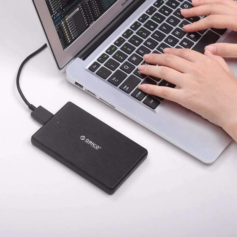 HDD-Gehäuse 2.5 SATA auf USB 3.0 Festplattengehäuse für SSD-Festplatte, HDD-Box Typ C 3.1 Gehäuse, unterstützt externe UASP HD-Festplatte