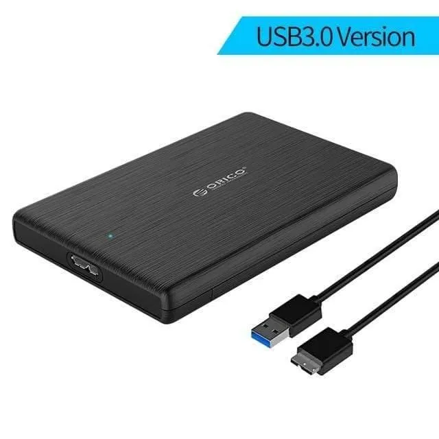 HDD-Gehäuse 2.5 SATA auf USB 3.0 Festplattengehäuse für SSD-Festplatte, HDD-Box Typ C 3.1 Gehäuse, unterstützt externe UASP HD-Festplatte