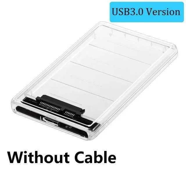 2.5 "USB 3.0 SATA HD Box Festplattenlaufwerk Externes Festplattengehäuse Transparentes Gehäuse Werkzeugfrei 5 Gbit / s Unterstützung 2 TB UASP-Protokoll