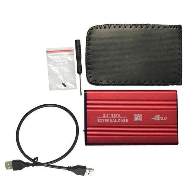 Aluminiumlegierungsgehäuse HDD-Gehäuse 2.5 Zoll USB 2.0 zu SATA Externe mobile Festplattenbox HDD-Gehäuse Festplattengehäuse