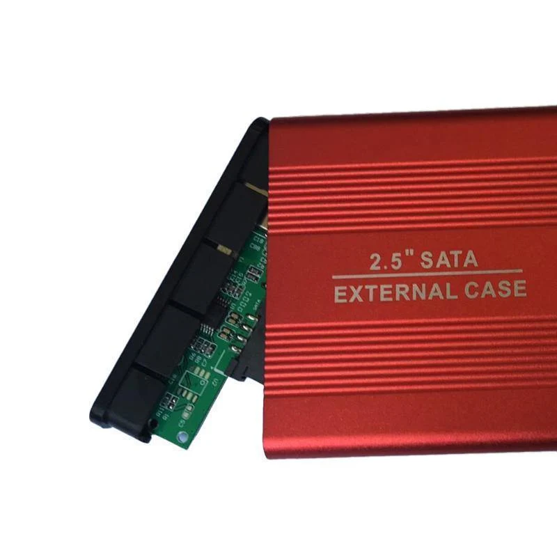 Aluminiumlegierungsgehäuse HDD-Gehäuse 2.5 Zoll USB 2.0 zu SATA Externe mobile Festplattenbox HDD-Gehäuse Festplattengehäuse
