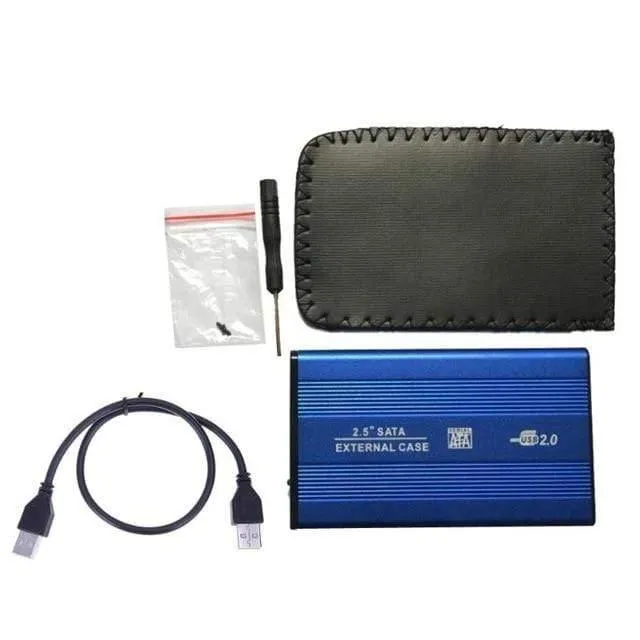 Aluminiumlegierungsgehäuse HDD-Gehäuse 2.5 Zoll USB 2.0 zu SATA Externe mobile Festplattenbox HDD-Gehäuse Festplattengehäuse