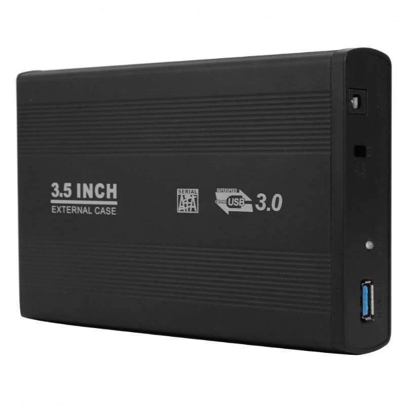 3.5-Zoll-Festplattengehäuse SATA auf USB3.0-Aluminiumlegierung HDD-Box Externes Festplattengehäuse mit USB-Kabel für Computer-Laptop