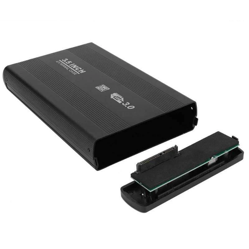 3.5-Zoll-Festplattengehäuse SATA auf USB3.0-Aluminiumlegierung HDD-Box Externes Festplattengehäuse mit USB-Kabel für Computer-Laptop