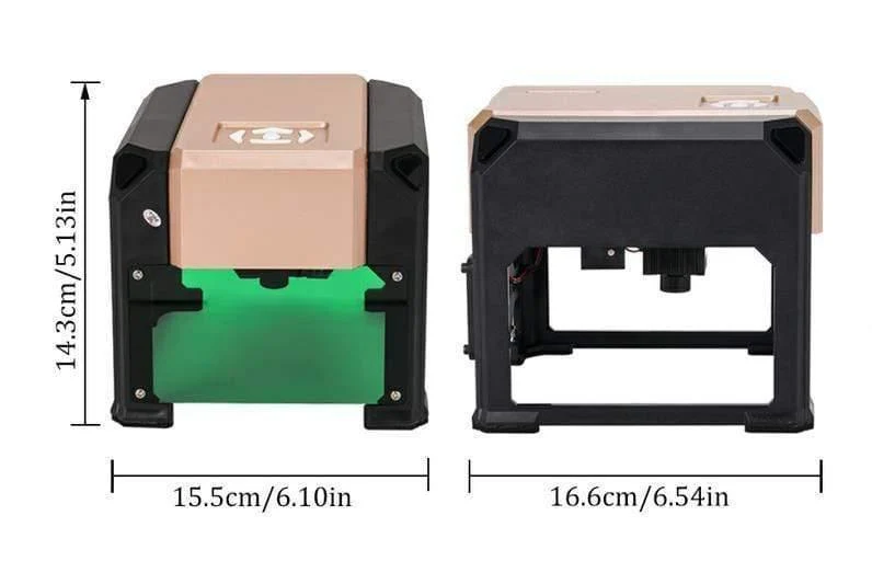 3000mw CNC Lasergravierer DIY Logo Mark Drucker Cutter Lasergravurmaschine Holzbearbeitung 80x80mm Gravurbereich 3W Mini Laser