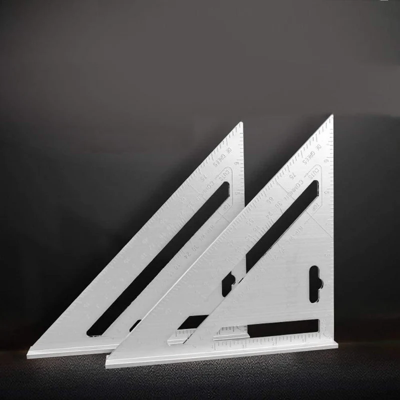 Metrisches Dreieck Winkelmesser Aluminiumlegierung Geschwindigkeit Probieren Sie das quadratische Tischler-Messlineal Layout-Tool