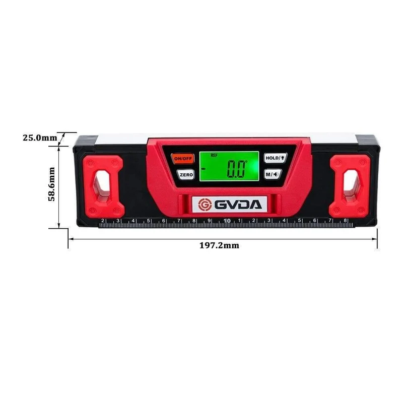 Digitaler Winkelmesser, elektronische Wasserwaage, Lineal, Winkelfinder, Neigungsmesser, 360-Grad-Magnetwasserwaage, Winkelmesswerkzeug