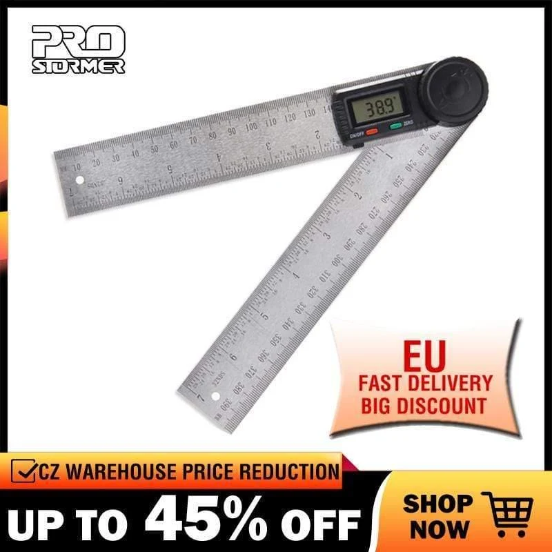 Winkelmesser Digitaler Winkelsucher Lineal Messgerät 360 Grad Winkelmesser Stahl Neigungsmesser Goniometer Elektronische Winkelsperre
