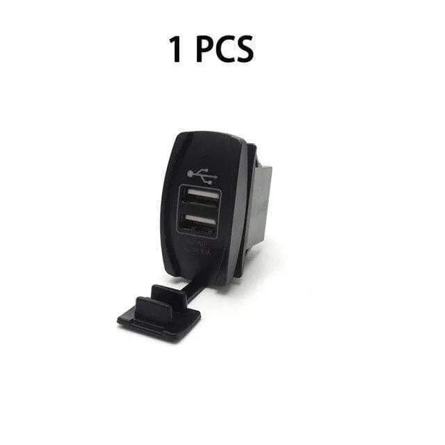 12V & 24V ATV USB Ladegerät Backlit Rocker Schalter für Can am für John Deer für Polaris RZR 900 800 1000 motorrad Lade