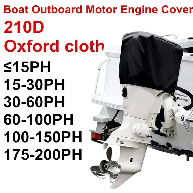 210D Oxford Wasserdicht Regenfest Universals Boot 15 30 60 100 150 175 250 PH Motorabdeckung Außenbordmotor Schutzabdeckungen D49