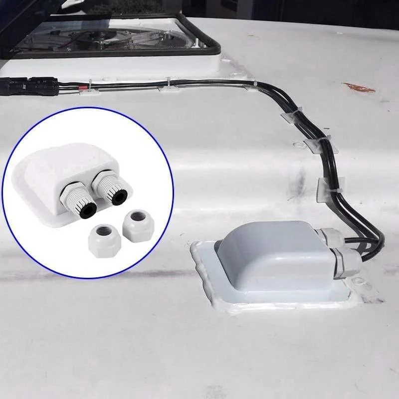 Sonnenkollektordach Kabeleinführung Kabel Reisemobil Wohnmobil Universalzubehör Ersatz-Doppelloch