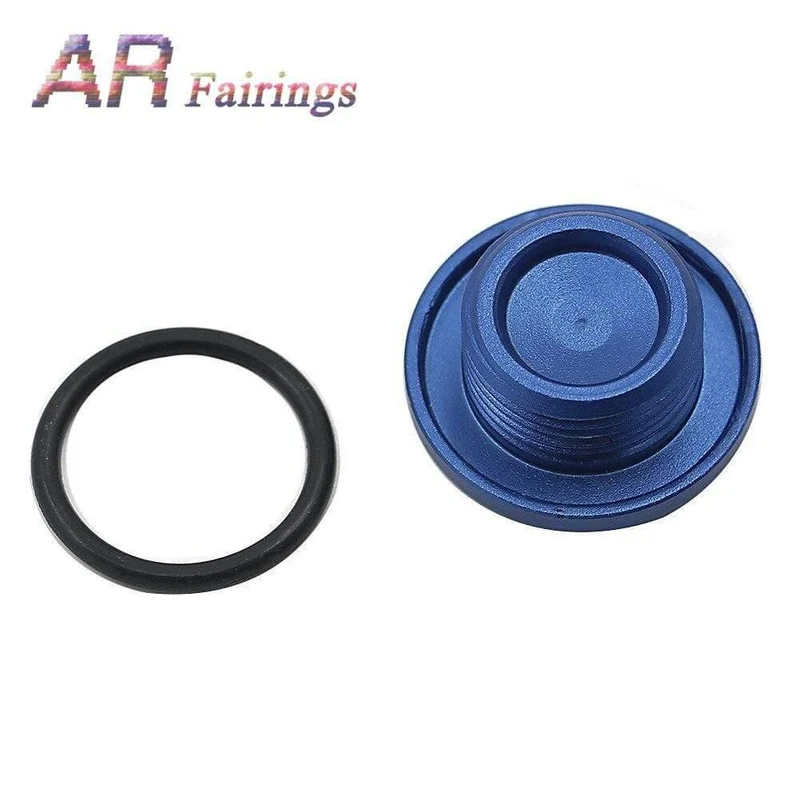 Aluminium für Yamaha YFM700 YFM 700 Top Kurbelgehäuse Öleinfüllstopfen & O-Ring Raptor Quad Blau Schwarz Silber Rot