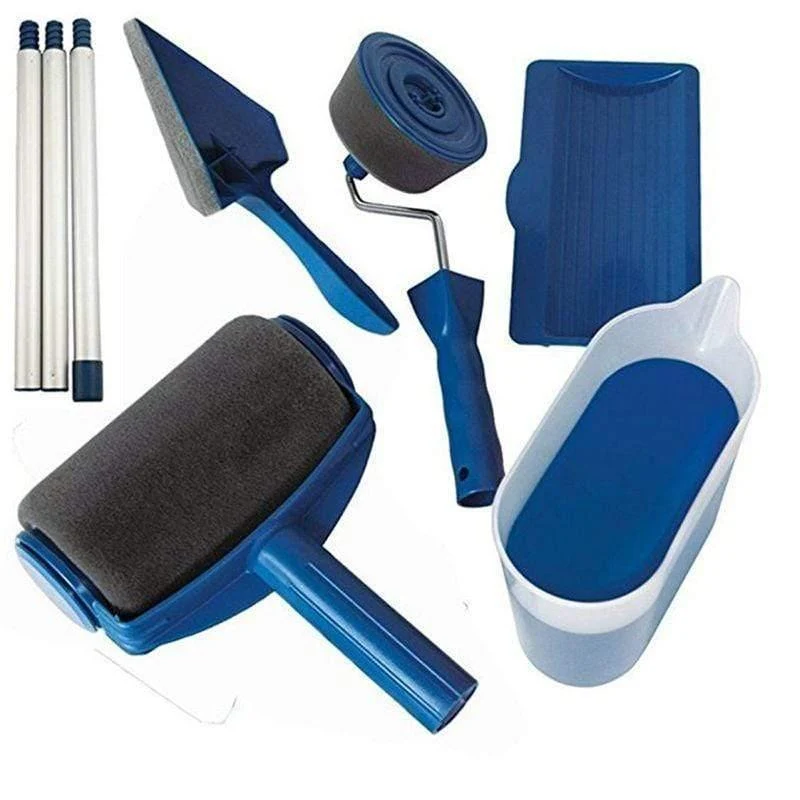 8 Teile/satz Paint Runner Pro Roller Pinsel Werkzeuge Set Strömten Edger Büro Zimmer Wand Malerei Roller Pinsel Set