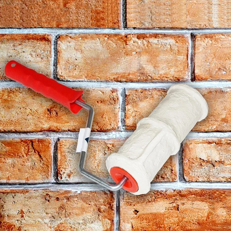 8 Zoll Haushalt DIY Pinsel Griff Ersatz Hause Wand Dekoration Gemusterten Bau Werkzeug Präge Zylinder Farbroller