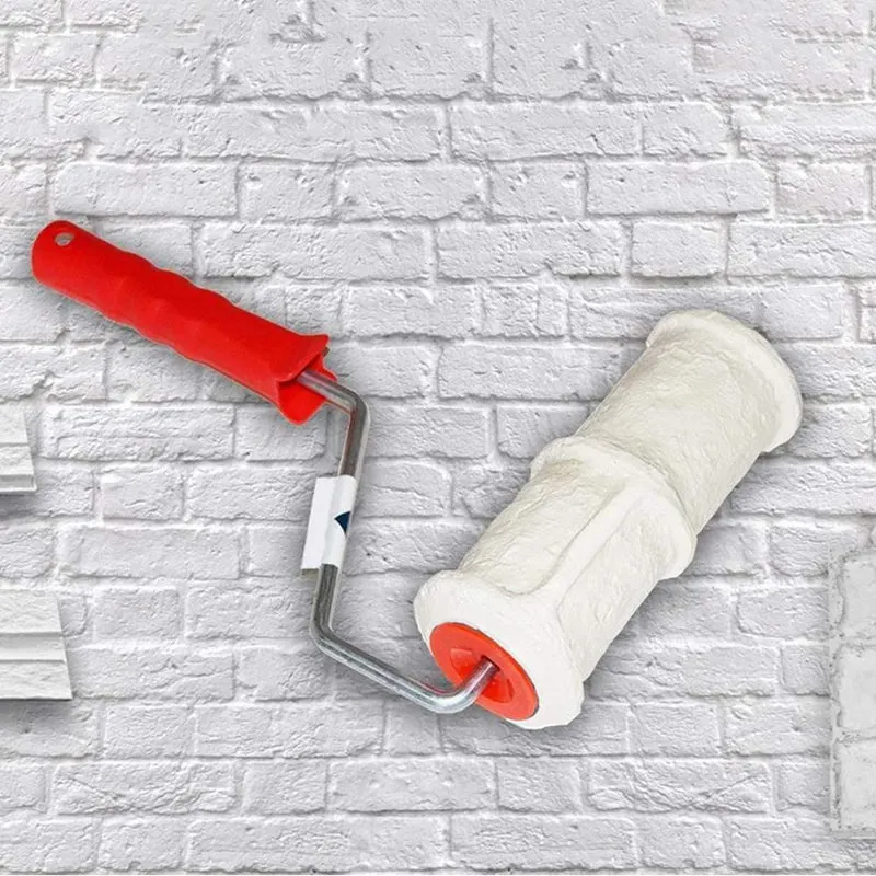8 Zoll Haushalt DIY Pinsel Griff Ersatz Hause Wand Dekoration Gemusterten Bau Werkzeug Präge Zylinder Farbroller