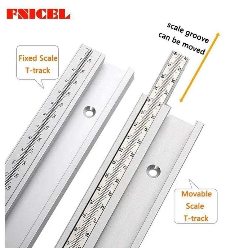 45 Typ T Schiene Mit Skala Aluminiumlegierung T-Schienen Schlitz Gehrungsschiene 300-800mm DIY Tischkreissäge Werkbank Holzbearbeitungswerkzeuge