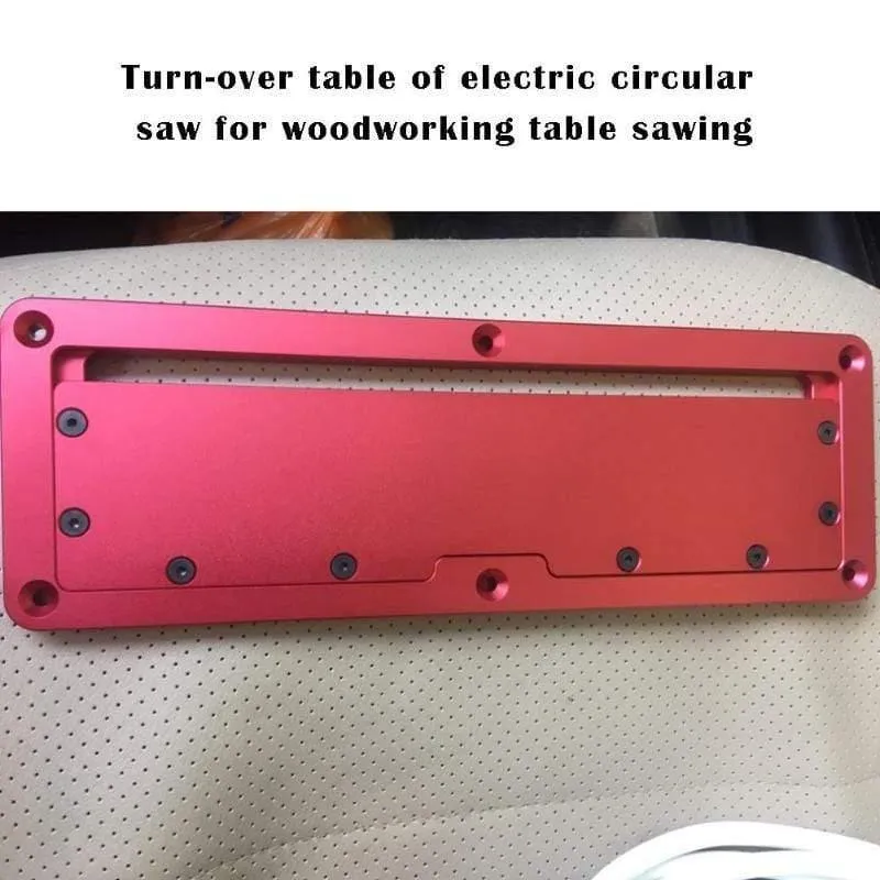 Elektrische Kreissäge Klappdeckplatte Klappbodentisch Spezielle Deckplatte Einstellbare Aluminium-Einlegeplatte für die Tischkreissäge