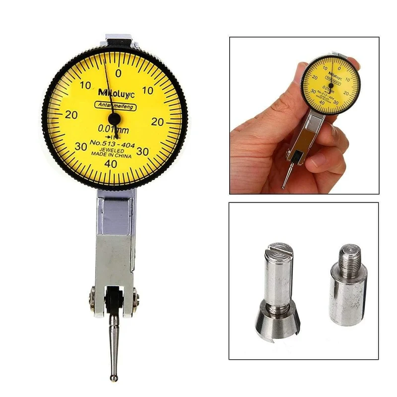 Genaue Messuhr-Prüfanzeige Präzisionsmetrisch mit Schwalbenschwanzschienenhalterung 0-40-0 0.01 mm Mayitr-Messgerätewerkzeug