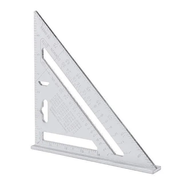Dreieck Lineal 7/12 Zoll Quadrat Dreieck Winkelmesser Messwerkzeug Holzbearbeitung Messgeräte Winkelmesser Trammel Aluminiumlegierung