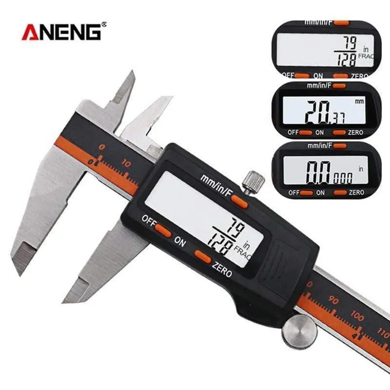 Messschieber Elektronischer Nonius Mikrometer Digitale Messschieber Messgerät Edelstahl Meter Fuß Kaliber 0-150mm Messung 6 Zoll Lineal LCD
