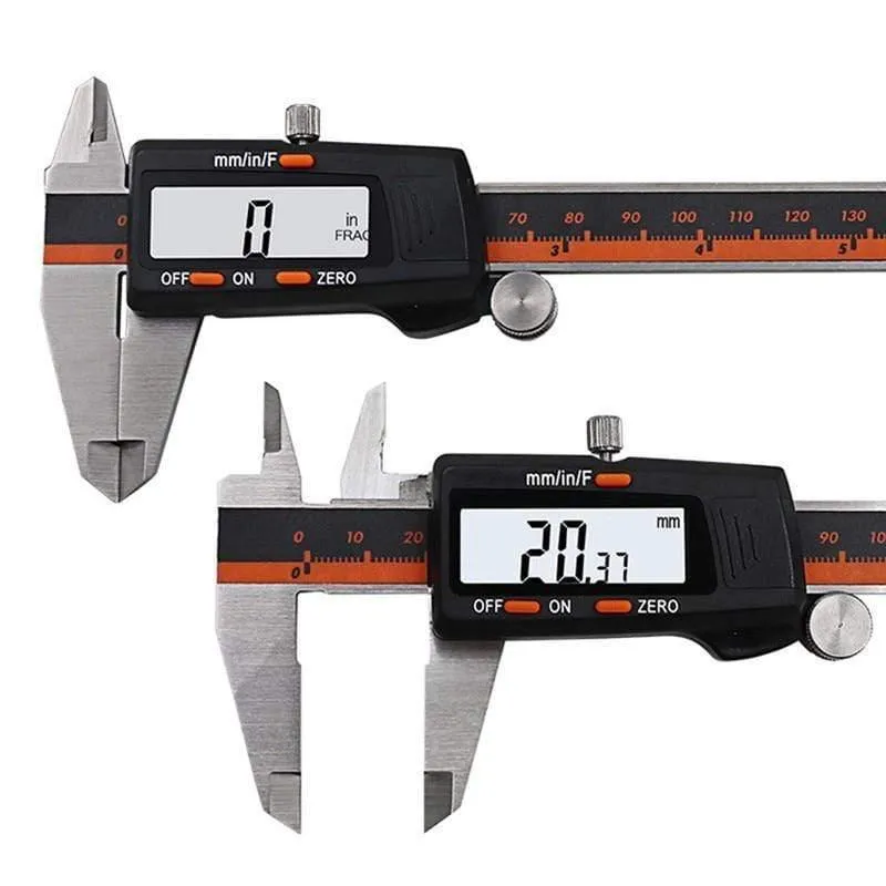 Messschieber Elektronischer Nonius Mikrometer Digitale Messschieber Messgerät Edelstahl Meter Fuß Kaliber 0-150mm Messung 6 Zoll Lineal LCD