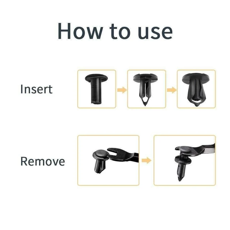100PCS Fender Clips Nieten + 6 "Push Pin Zierleisten Verschluss Entferner Schraubendreher Werkzeug für Honda für Polaris Sportsman Rangers Rzr