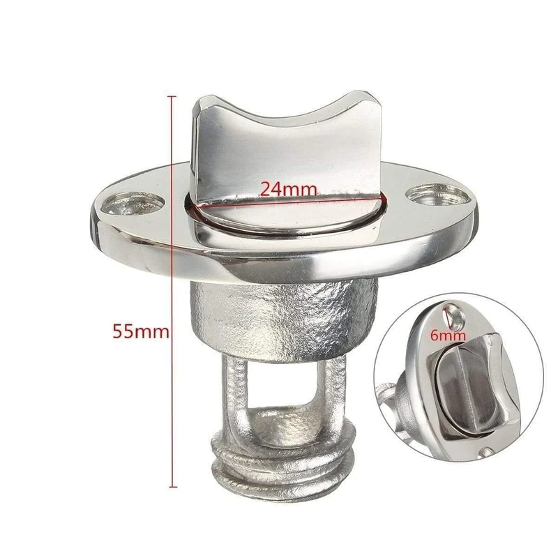 Silber 1" Marine Boot Oberfläche Polieren Oval Garboard Ablauf Stecker Passt Loch Schraube Gewinde Korrosion Beständig 316 Edelstahl