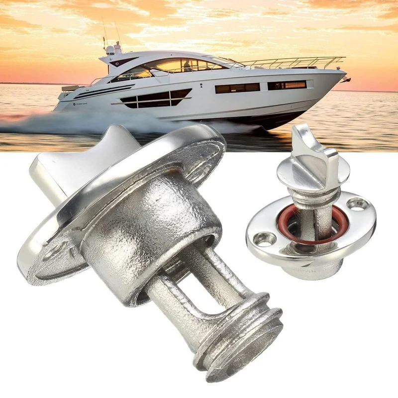 Silber 1" Marine Boot Oberfläche Polieren Oval Garboard Ablauf Stecker Passt Loch Schraube Gewinde Korrosion Beständig 316 Edelstahl